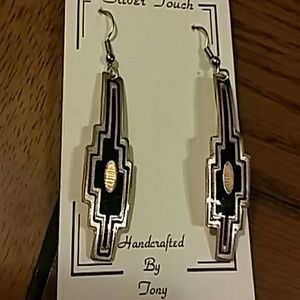 Silver touch copper handcrafted earrings